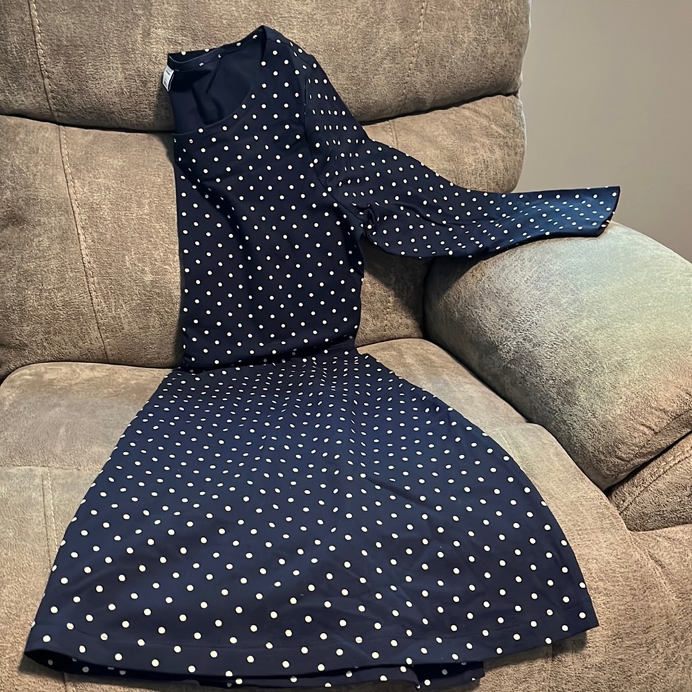 Old Navy, Navy and white polka dot dress